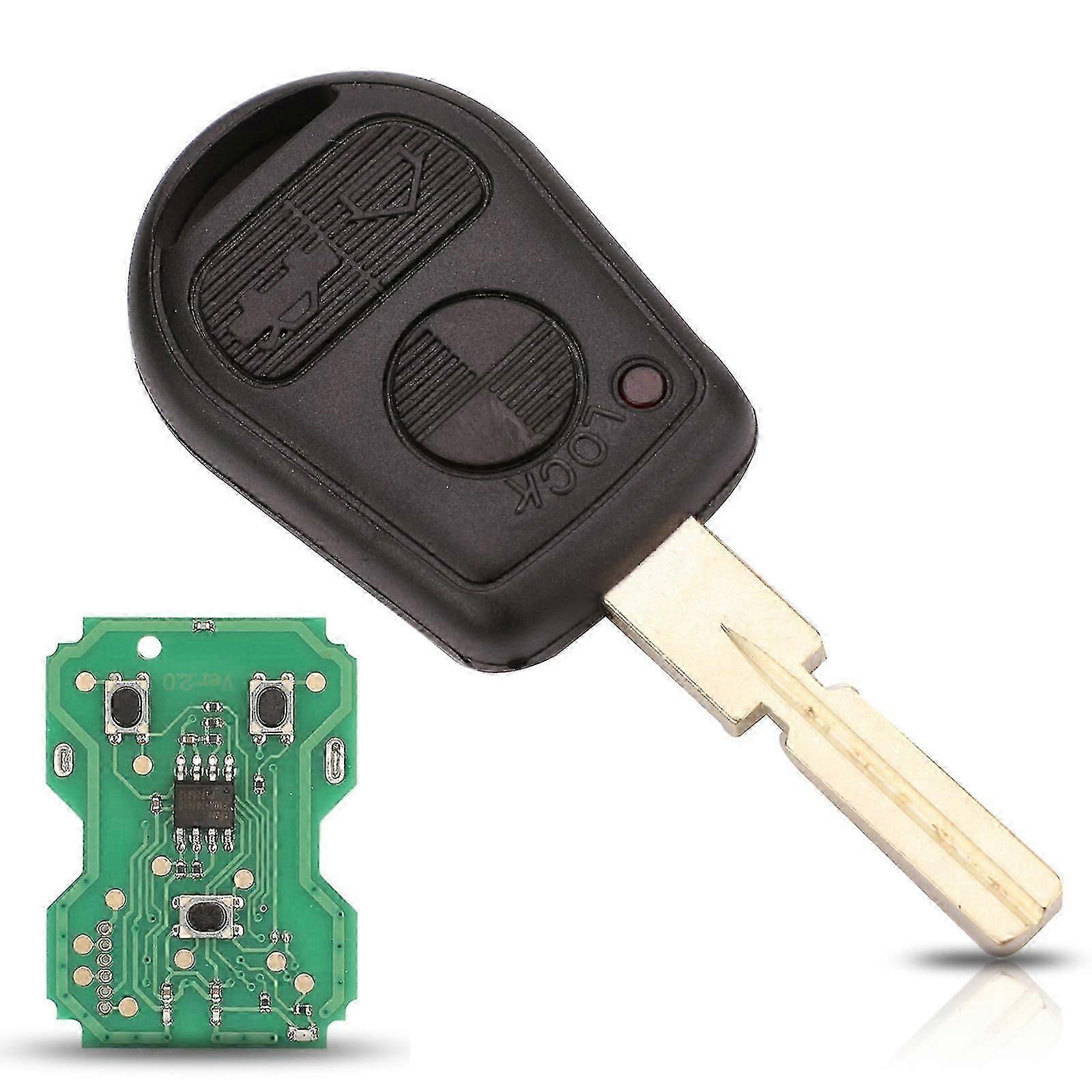 BMW Z3 E31 E32 E34 E36 E38 E39 E46 Z3i スマートリモートカーキー 433mhz Pcf7935 チップフォブ用 3 ボタン Hu92 Hu58 ブレード