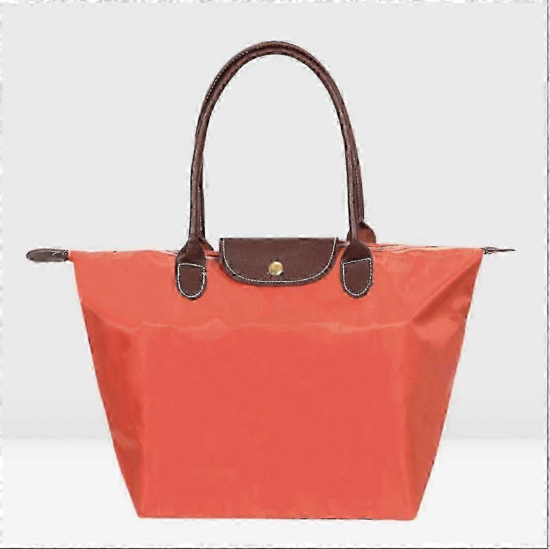 קלאסי צבע אחיד ליידי אוקספורד בד שקית קניות תיק כתף ניילון תיק אחסון מתקפל בגדי ריקוד נשים תיק עמיד למים