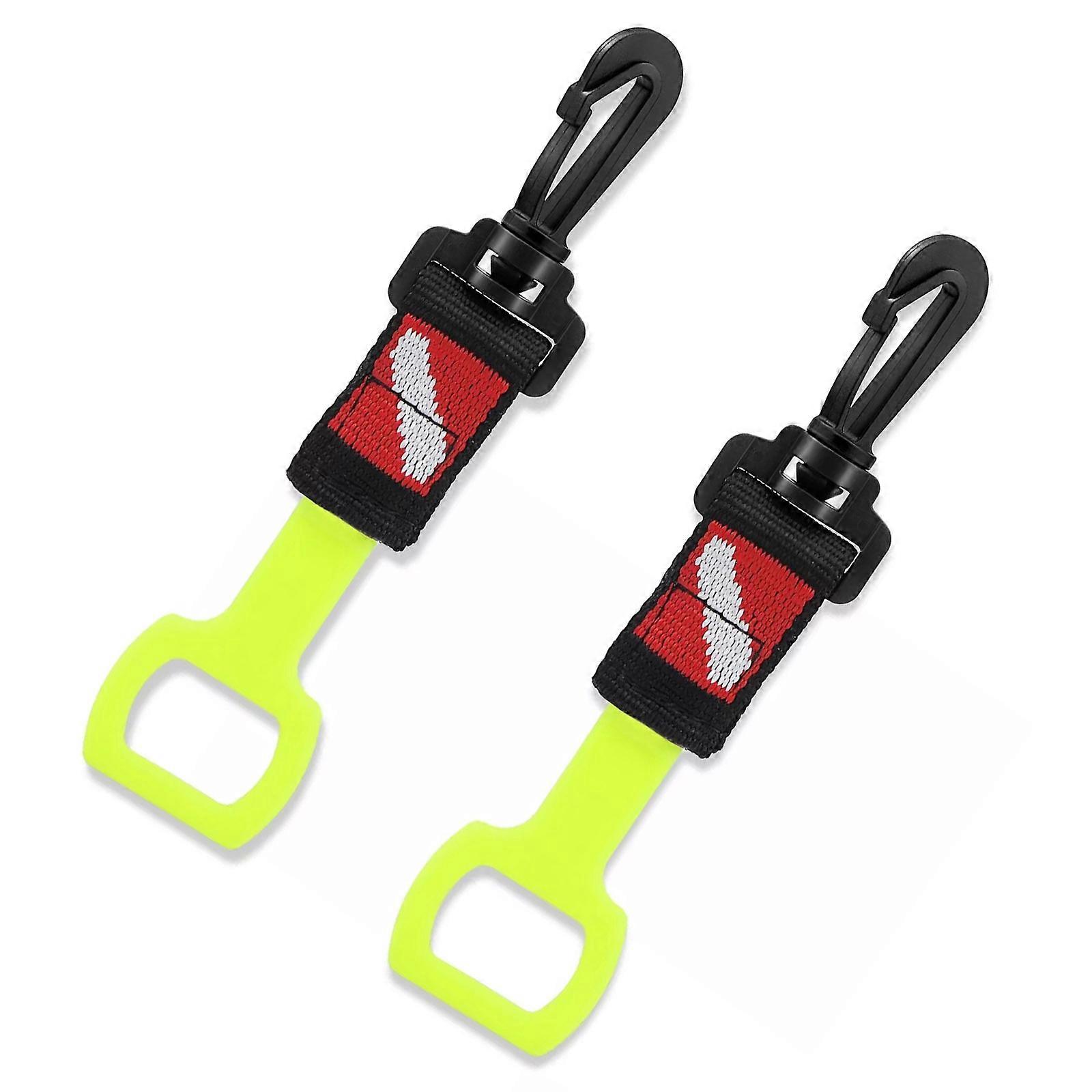 2Pcs Scubas Diving Regulator Octopuses Holder Dives Flags Webbings and Silicones Rings for Diver and Snorkelers Enduring Multicolor