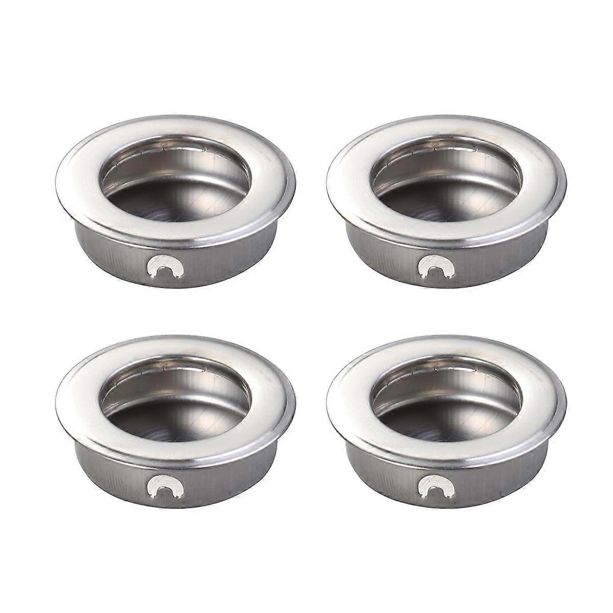 4PCS 35mm Flat Stainless Steel Recessed Flush Pull Finger Insert Sliding Door Handle Cabinet Pulls Drawer