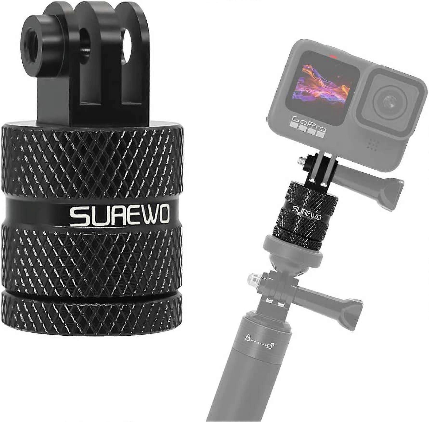 Aluminum 1/4 inch 20 Camera Mount, 360 Degree Rotation Tripod Mount Adapter Compatible with GoPro Hero 10 Black,Hero