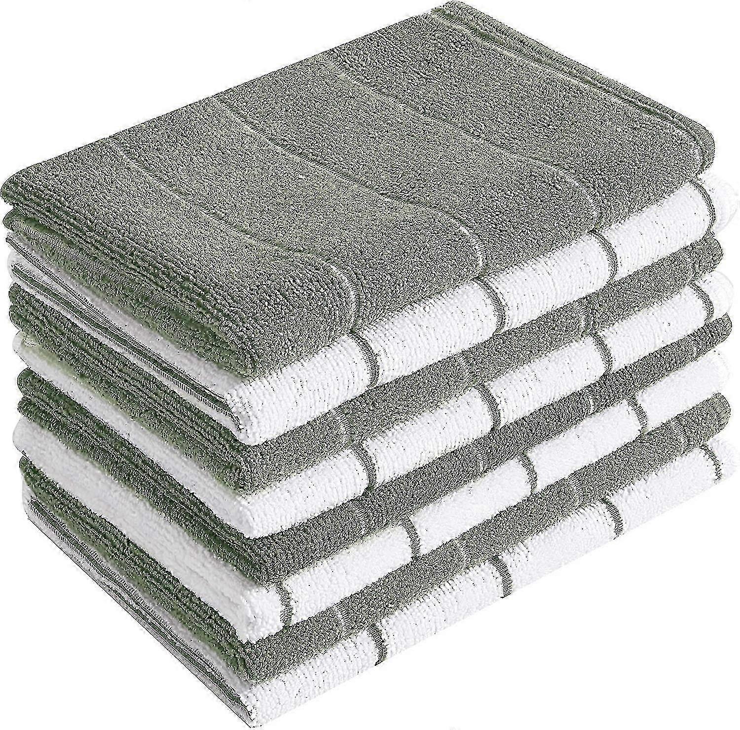 Microfiber Kitchen Towels - Super Absorbent, Soft, Solid Color Dish Towels, Set of 8