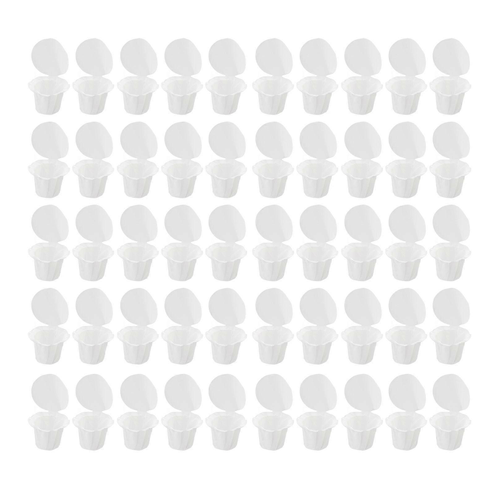 50 Count Disposable Coffee Paper Filters with Lids Reusable Single Serve Pods Disposable Filters