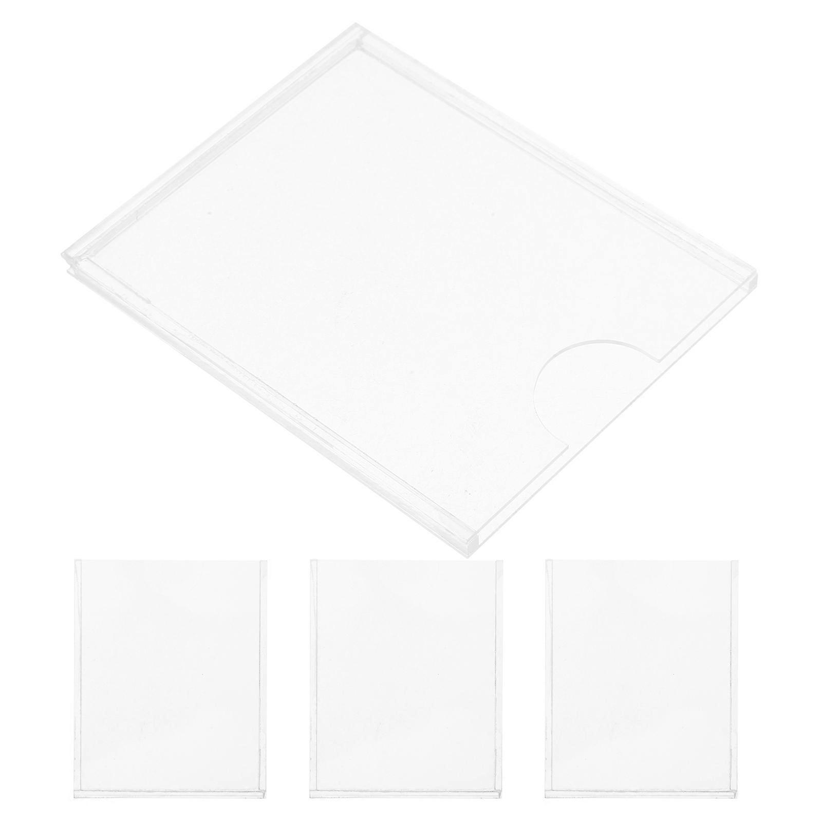4Pcs Acrylic Business Card Holders for Office Use Display Stand