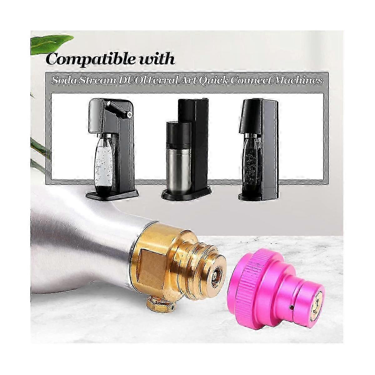 CO2-hurtigadapter for Duo-Quick Connect QC, Art og Terra, erstatning for CO2-sylinder TR21-4 hann: