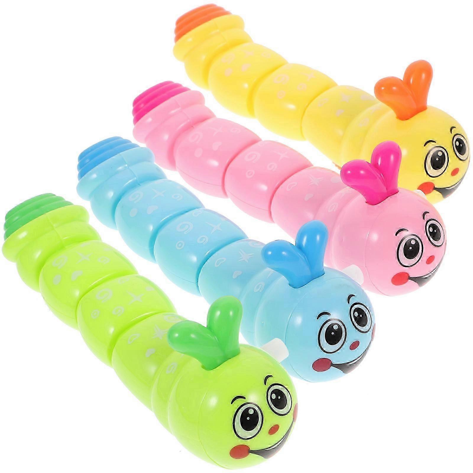 4pcs Clockwork Caterpillar Toys Funny Kids Caterpillar Toy Children Playthings