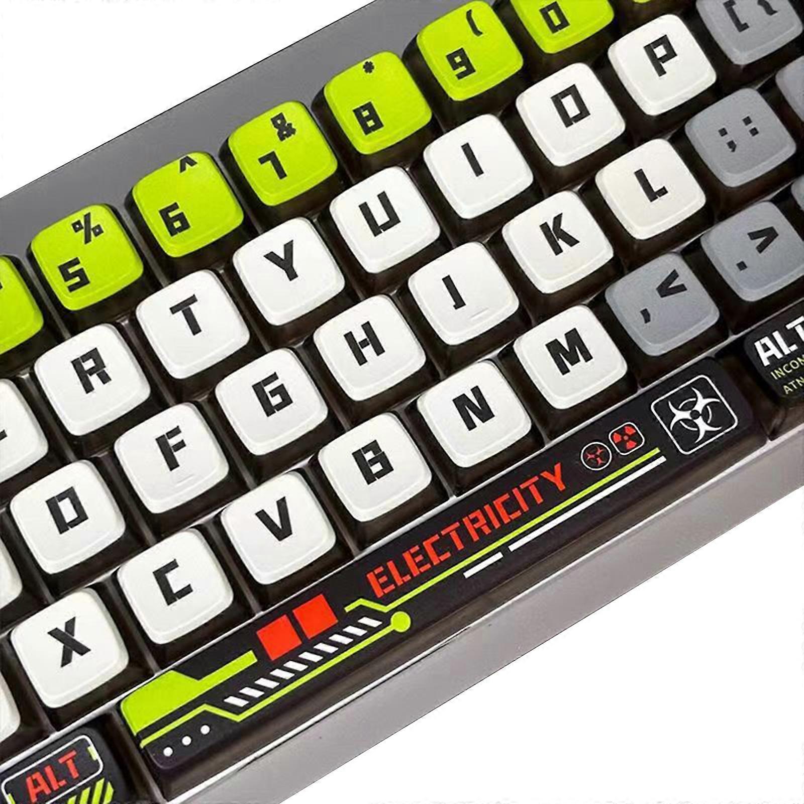 Thick PBT+PC Doomsdays Skys Keycap Set For MX Switches 125Keys Heat Resistant Texture 4 Surfaces Sublimated Doomsdays Skys Pattern Multicolor