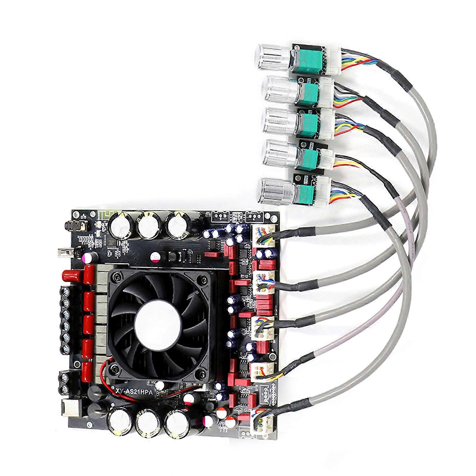 Powerful 2.1 Channel Wireless Sound Amplifier 300Wx2 600W Suitable for Home Entertainment Parties DJs Live Performances Multicolor