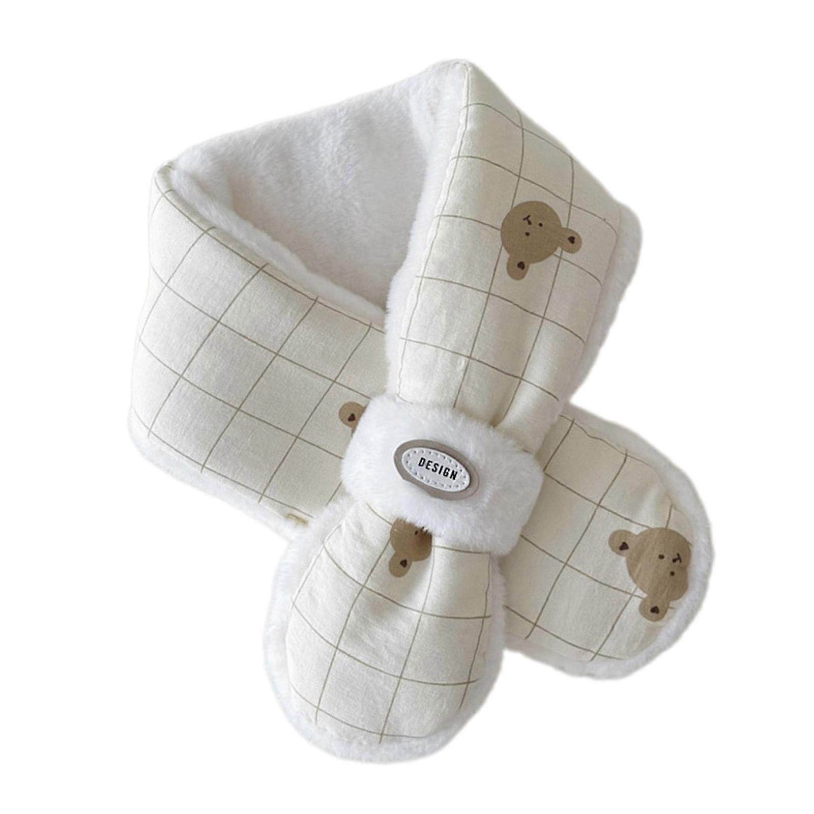 Écharpe chaude pour enfants pour le temps froid Bel ours concevant un long cache-cou Cache-cou confortable pour jouer en plein air jaune