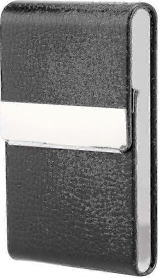 Menn Bærbar Fasjonable Sigar tobakk Holder Pu Lær Sigarett Arrangør (svart)