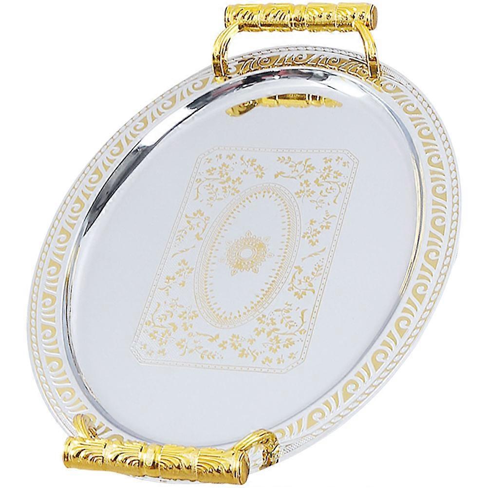 Rostfritt stålbricka för snacks, serveringsbricka för underhållning, 1 styck