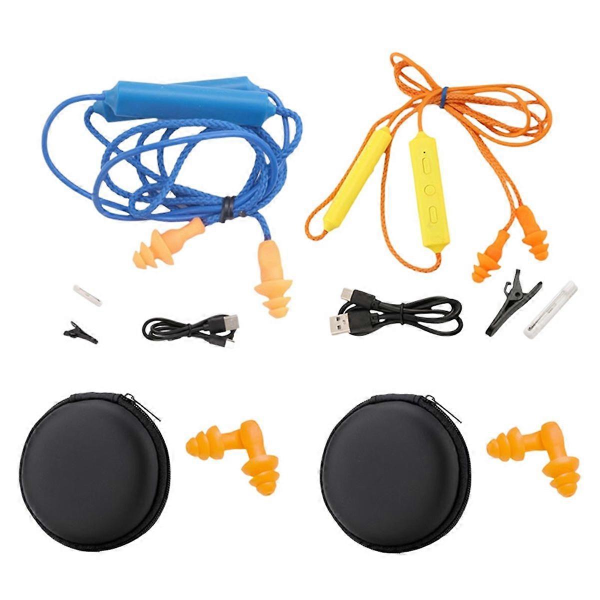 2PCS Bluetooth Ear Plugs Earphone Kit for Work, Noise Suppression, Hearing Protection,Construction S