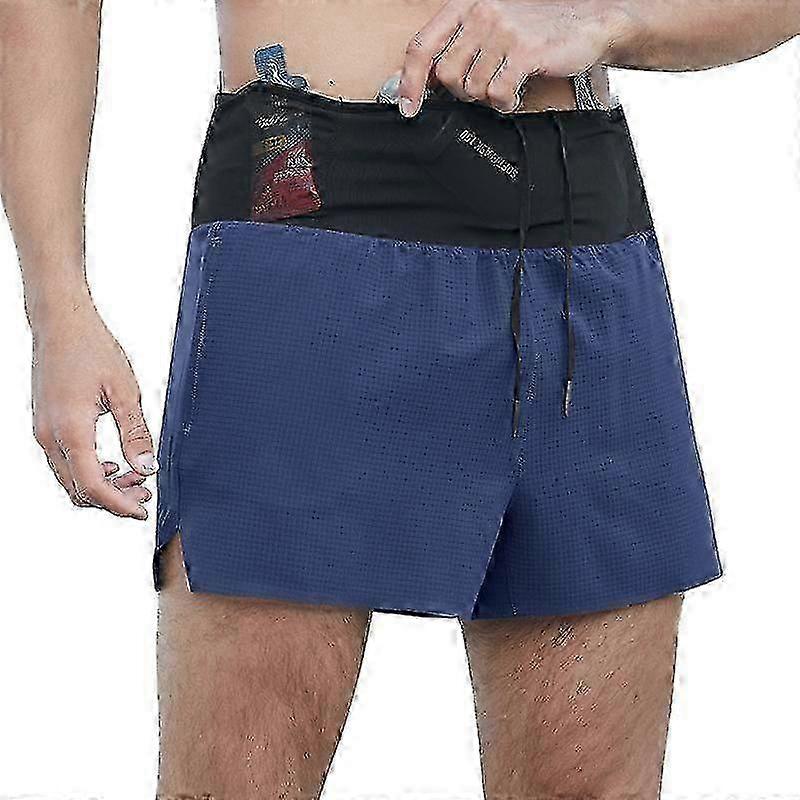 Workout shorts for men with multi-pocket quick dry marathon