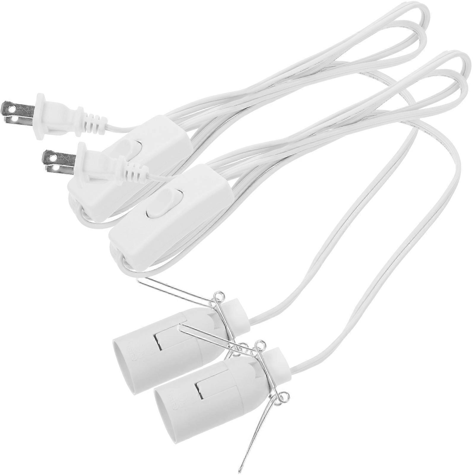 2pcs Salt Lamp Cord Replacement E12 Base Power Cord Cable With Switch Us Plug