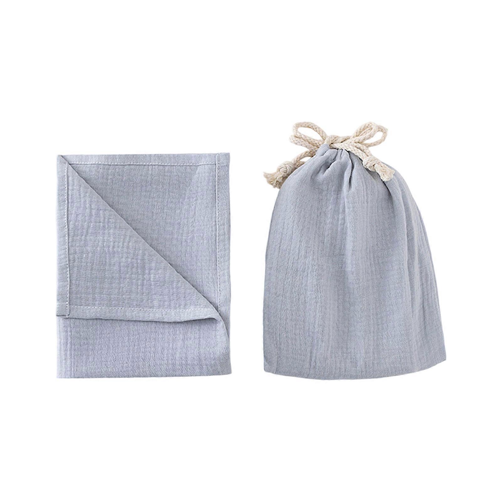 Soft Baby Bath Towel Drawstring Bag Includes Soothing Sensory Cloth And Multi Functional Storage Organizer Multicolor