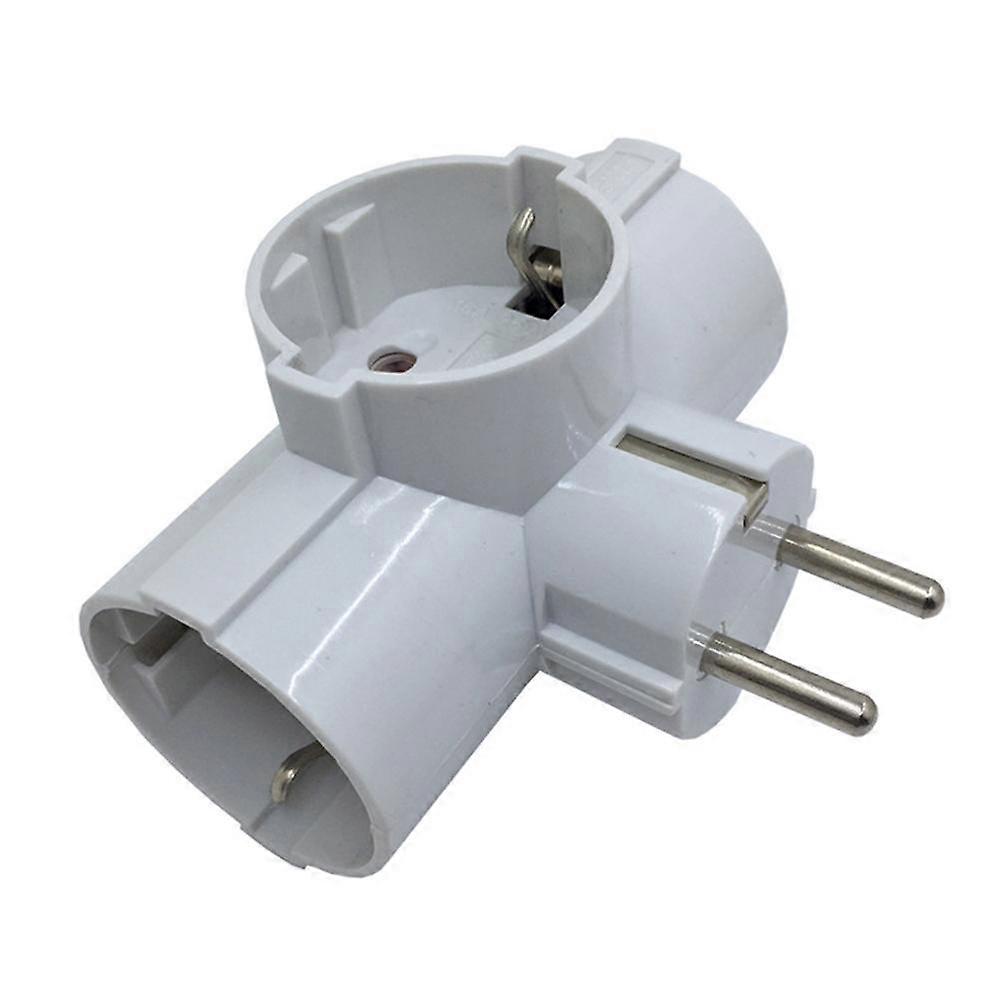 Child Protection Adapter Plug 16A 250V White ABS Multi Socket Outlet Safe Durable Easy Use