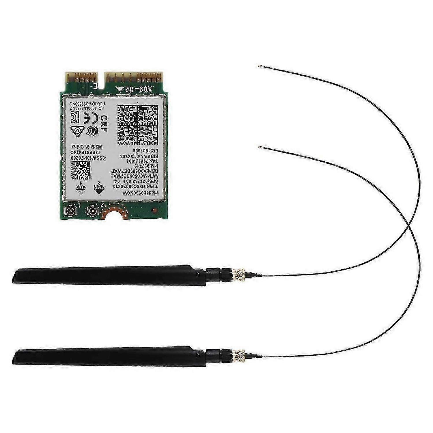 Intel 9560 AC 9560NGW Dual Band WiFi Card 1.73Gbps 802.11ac Bluetooth 5.0 with MHF for Laptop