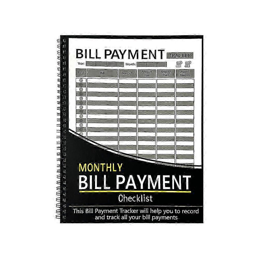 Bill Tracker Notebook With 48 Months Organization For Home Office