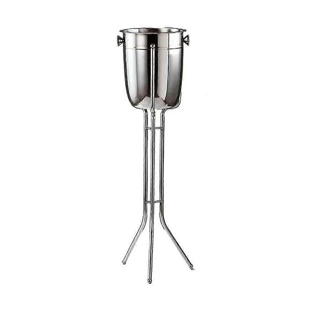 Wine Bucket Stand Stainless Steel Champagne and Beer Cooler with Rack for Home Bar Use
