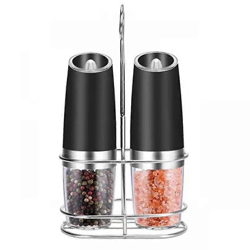 Electric Salt and Pepper Grinder with Automatic UpsideDown Grinding and Adjustable Coarseness