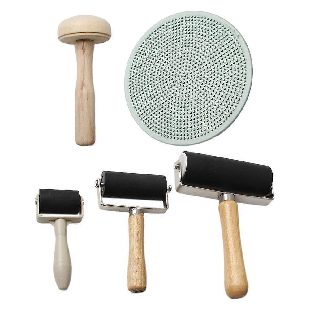 Oil Printing Tool 5Pcs Printmaking Tool Set for Stamping Art Project