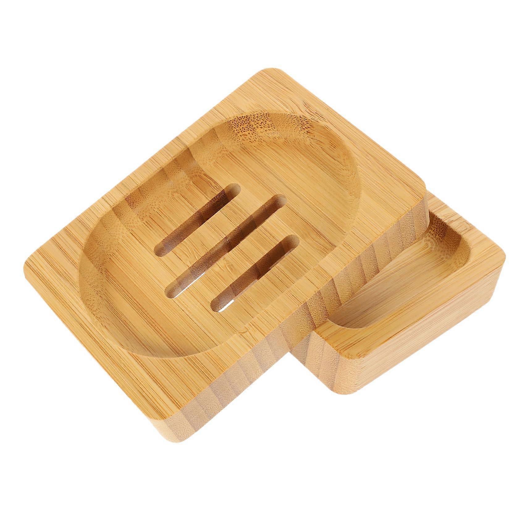 2 Pack Soap Dish with Manual Drainage and Textured Lines for Bathroom Shower and Sink Use