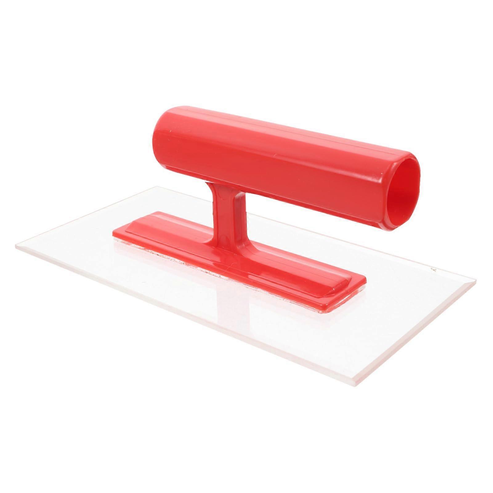Plastering Trowel with Ergonomic Grip for Concrete and Drywall Precision Finishing, Red 18x9x6.5cm
