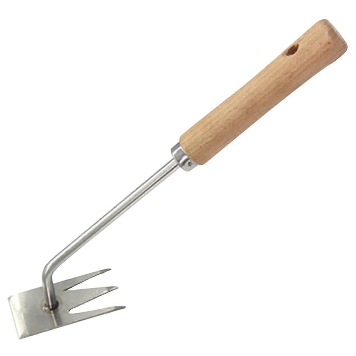 Garden Weeding Tool Stainless Steel Weeder with Ergonomic Wooden Handle for Efficient Weed Removal