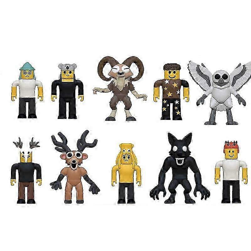 10 stk/sett 99 netter i skogen figurer figur ugle geit ulv hjort 99 netter i skogen figur plast leketøy gave