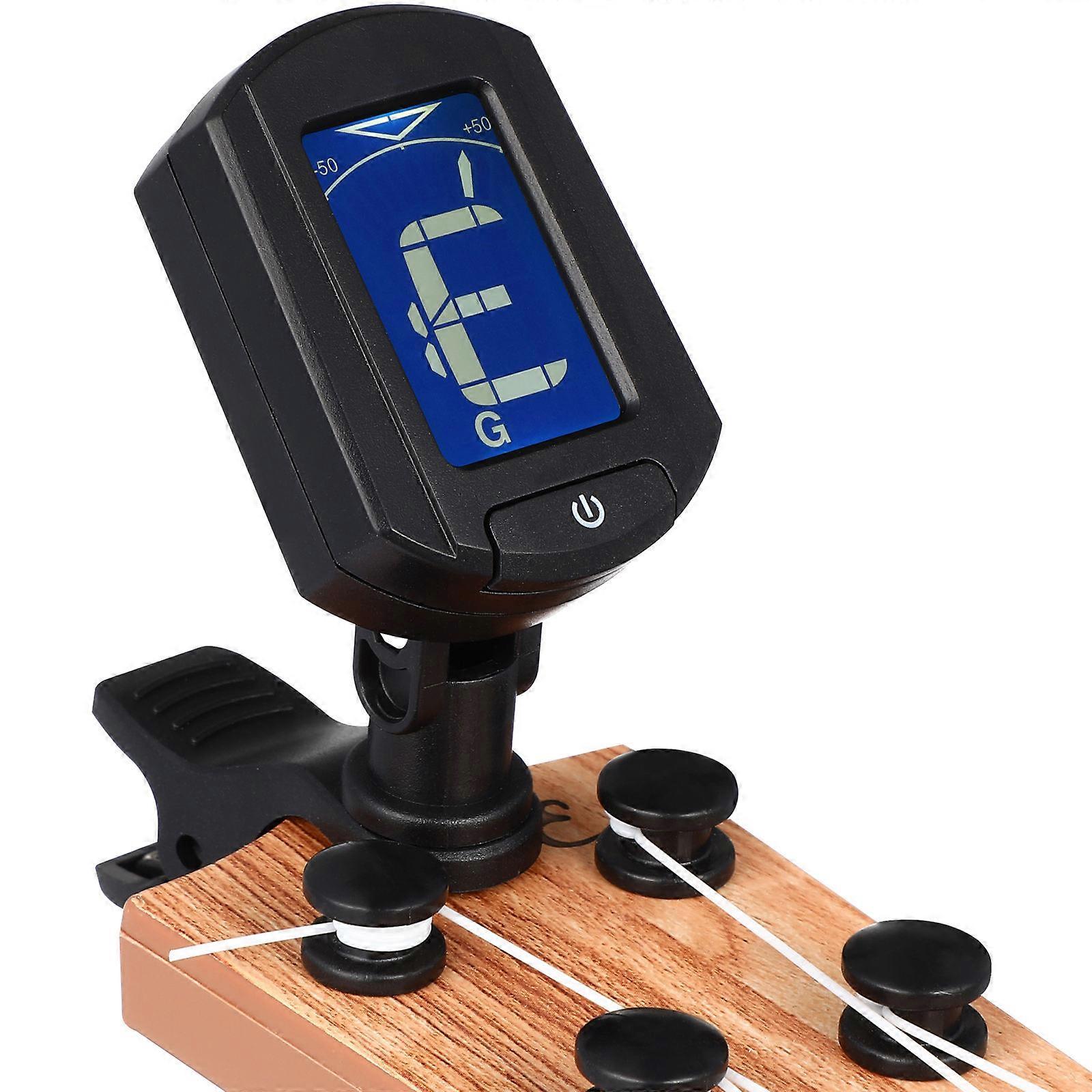 TINKSKY ENO ET-33ミニクリップオンデジタルLCDクロマチックギターベースバイオリンウクレレクロマチックチューナー(ブラック)