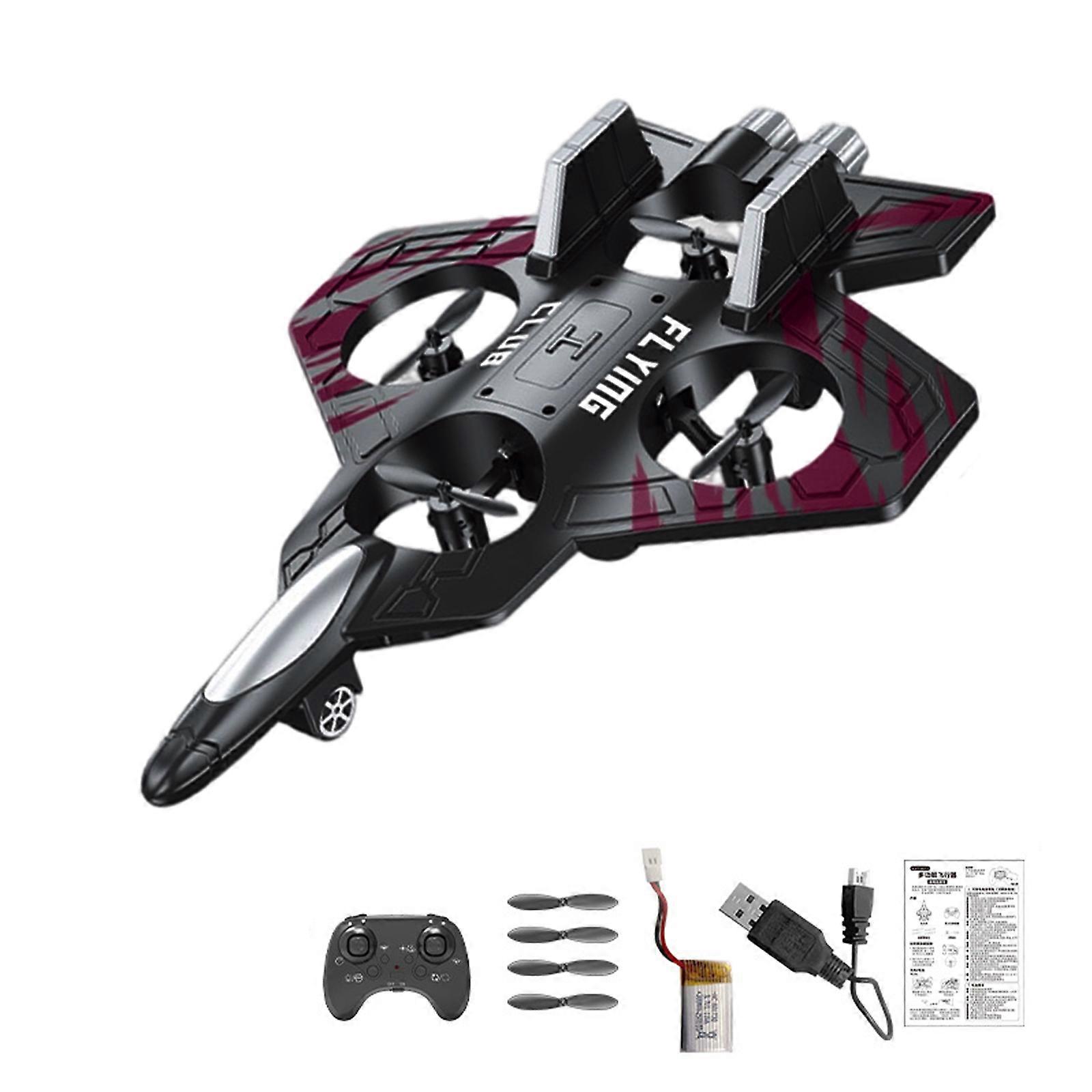 Stunt Performances Plane ABS Strong Structure Intelligent Altitudes Control 360° Roll Function Outdoor Toy for Child  Red