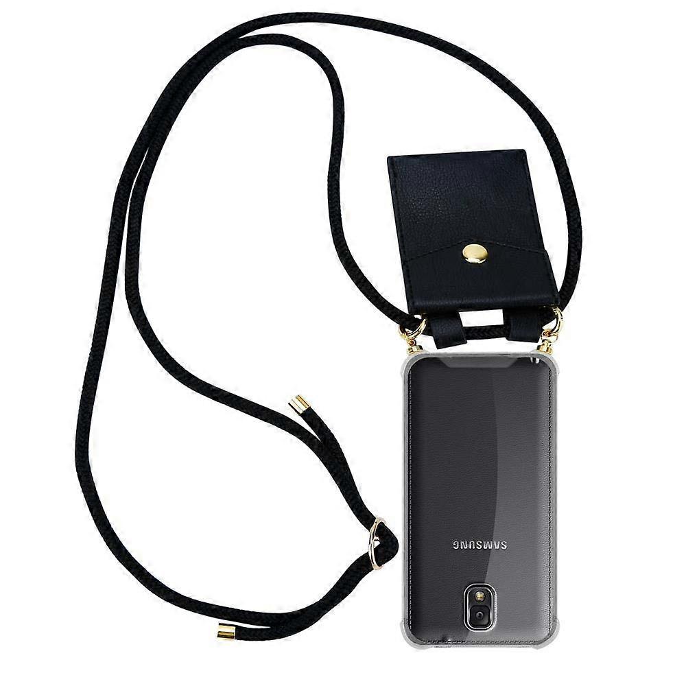 Mobile Phone Chain for Samsung Galaxy NOTE 3 Silicone Protective Case - Cord with Golden Elements