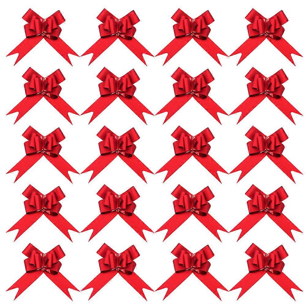 Wedding Bows Decoration Pull Bowknots for Decoration 40Pcs Red Christmas Bow