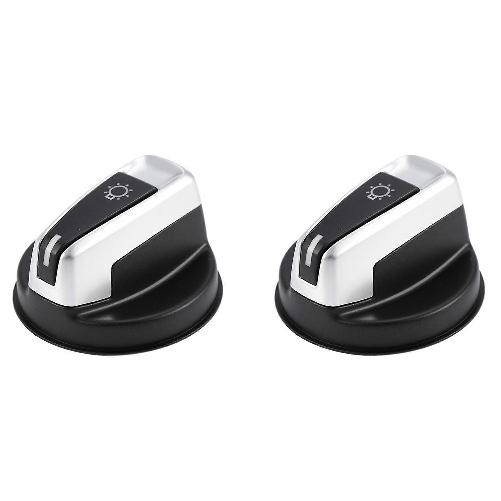 2X Automotive Headlight Switch Rotary Button for BMW 1 E88 E82 3 E90 E91 X1 E84