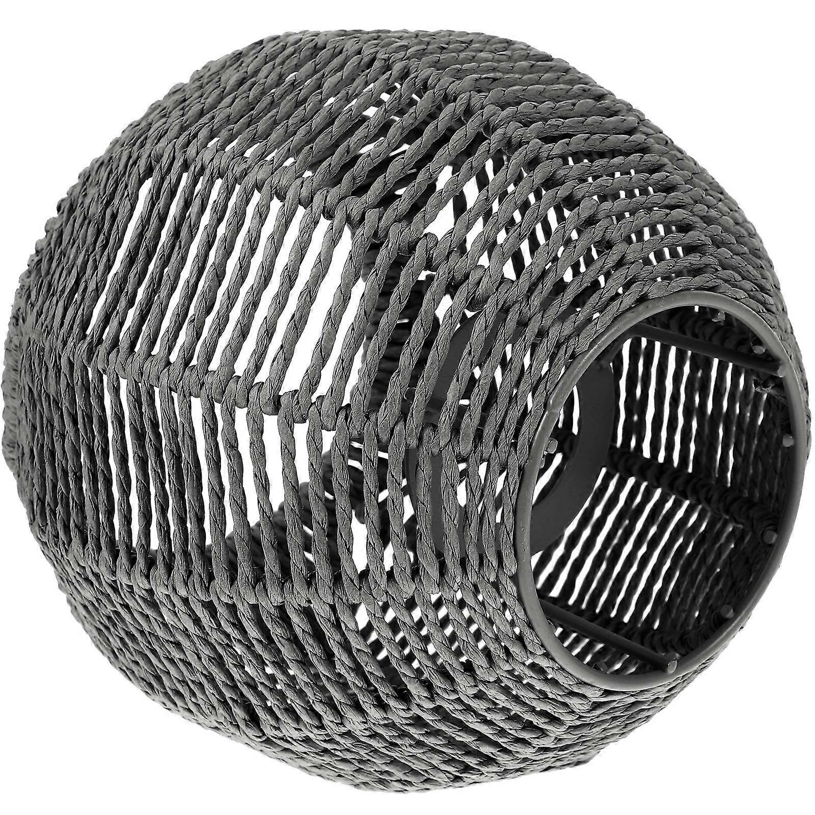 Grey Hemp Rope Woven Lampshade for Hanging Light Replacement Lampshade