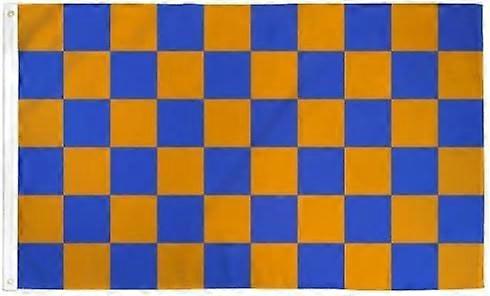 Blå Orange Ternet Flag rq 0053