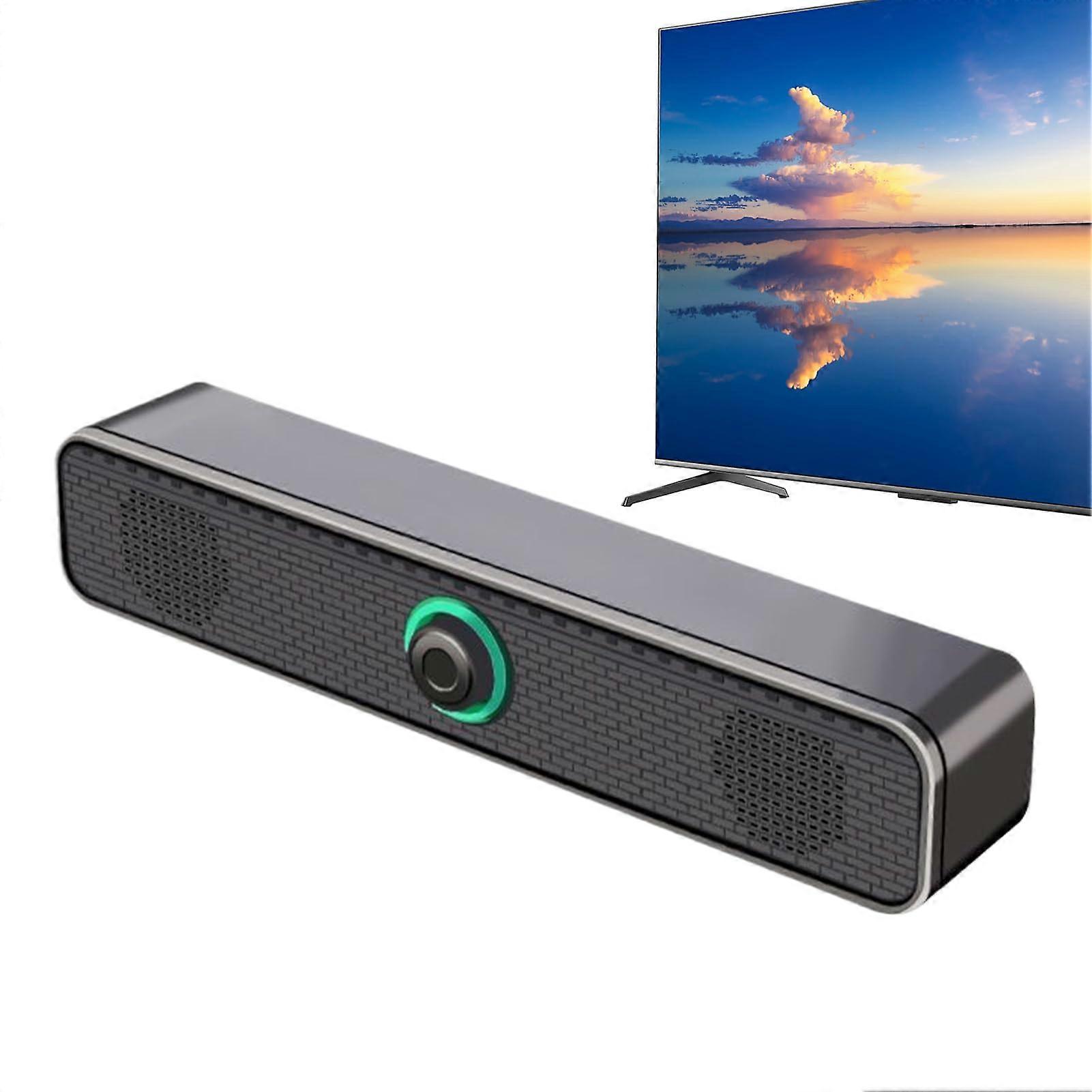 Speakers for Computer Desktop USB Powered Deep Bass Stereo Soundbar for Monitor PC TV Tablet Office Desk