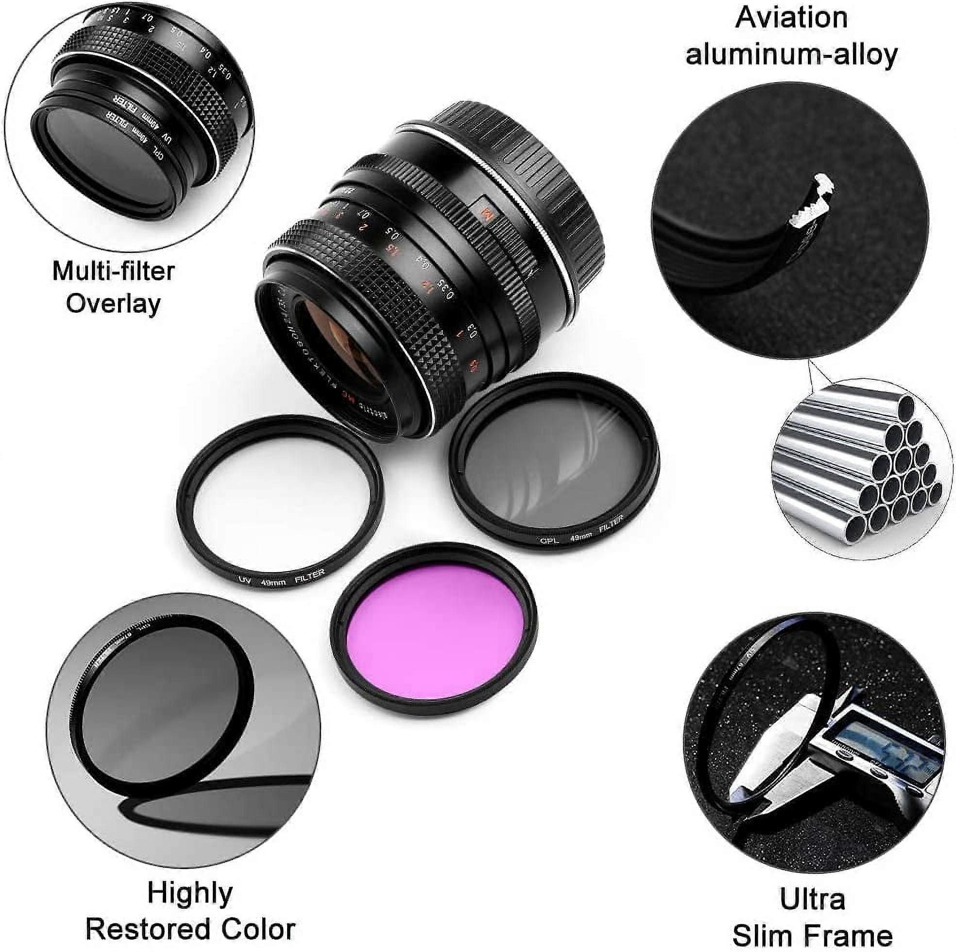 62mm Filter Kit Universal UV CPL FLD Filter Set UV Protection Filter Circular Polarizing Filter Fluorescent Filter