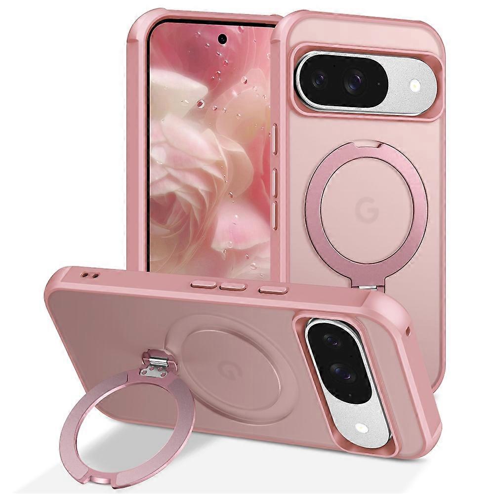 Compatible For Google Pixel 9 / 9 Pro Magnetic Case Kickstand TPU PC Shockproof Phone Back Cover