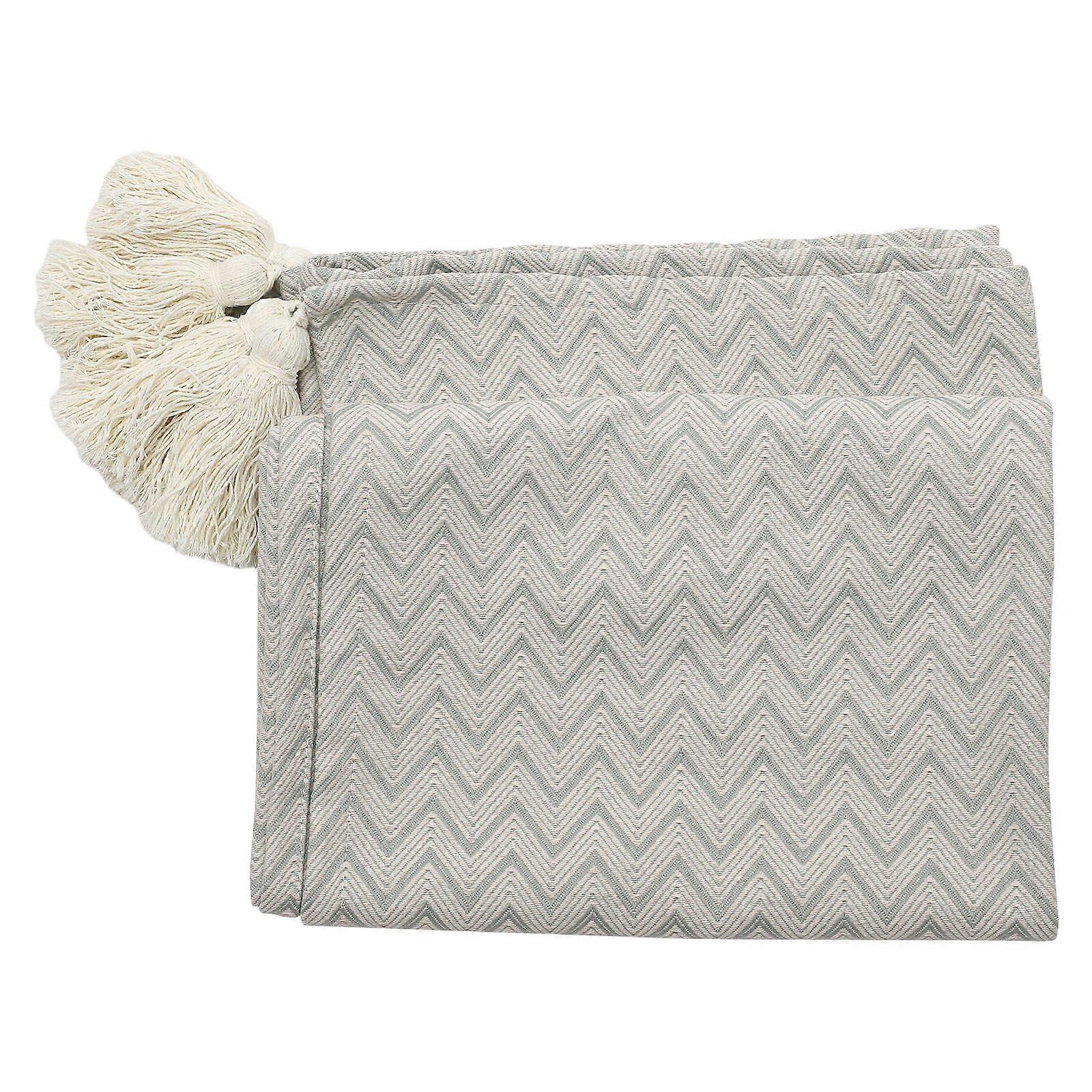 Blue Rectangular Table Cloth 2Pcs Racked Pattern Dinner Table Cover For Home And Restaurant Decoration 140X100CM