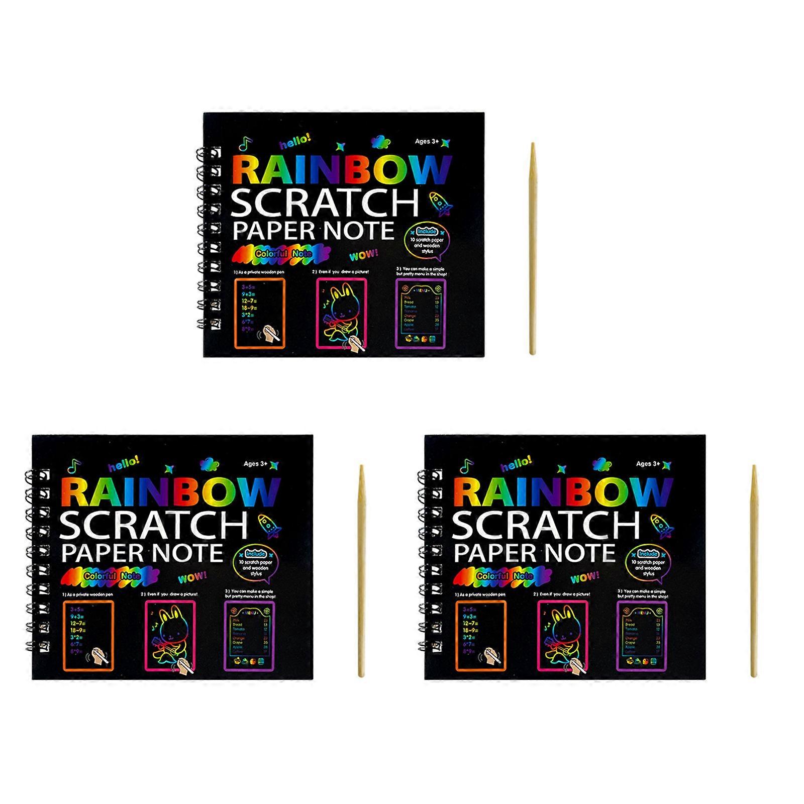 Artistic Scratch Drawing Notebook Twin Coil Binding Scratch Doodling Notebook for Developing Fine Motor Abilities  small