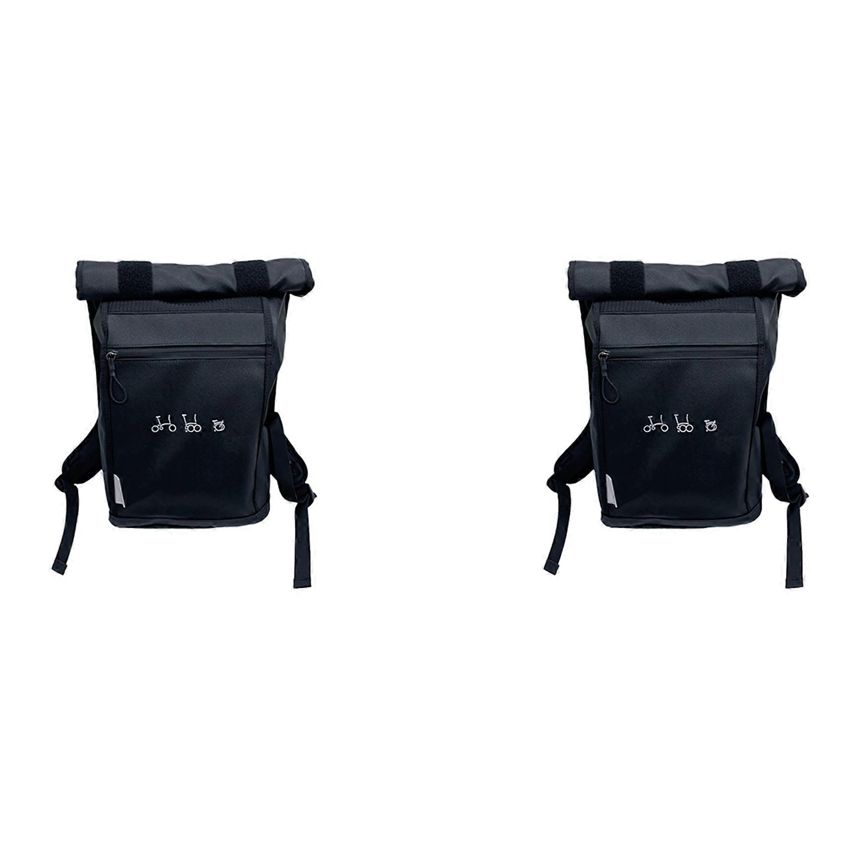 2X Bicycle Front Bag Backpack with Stand Holder for Brompton 3SIXTY Folding Bicycle Backpack Accessories