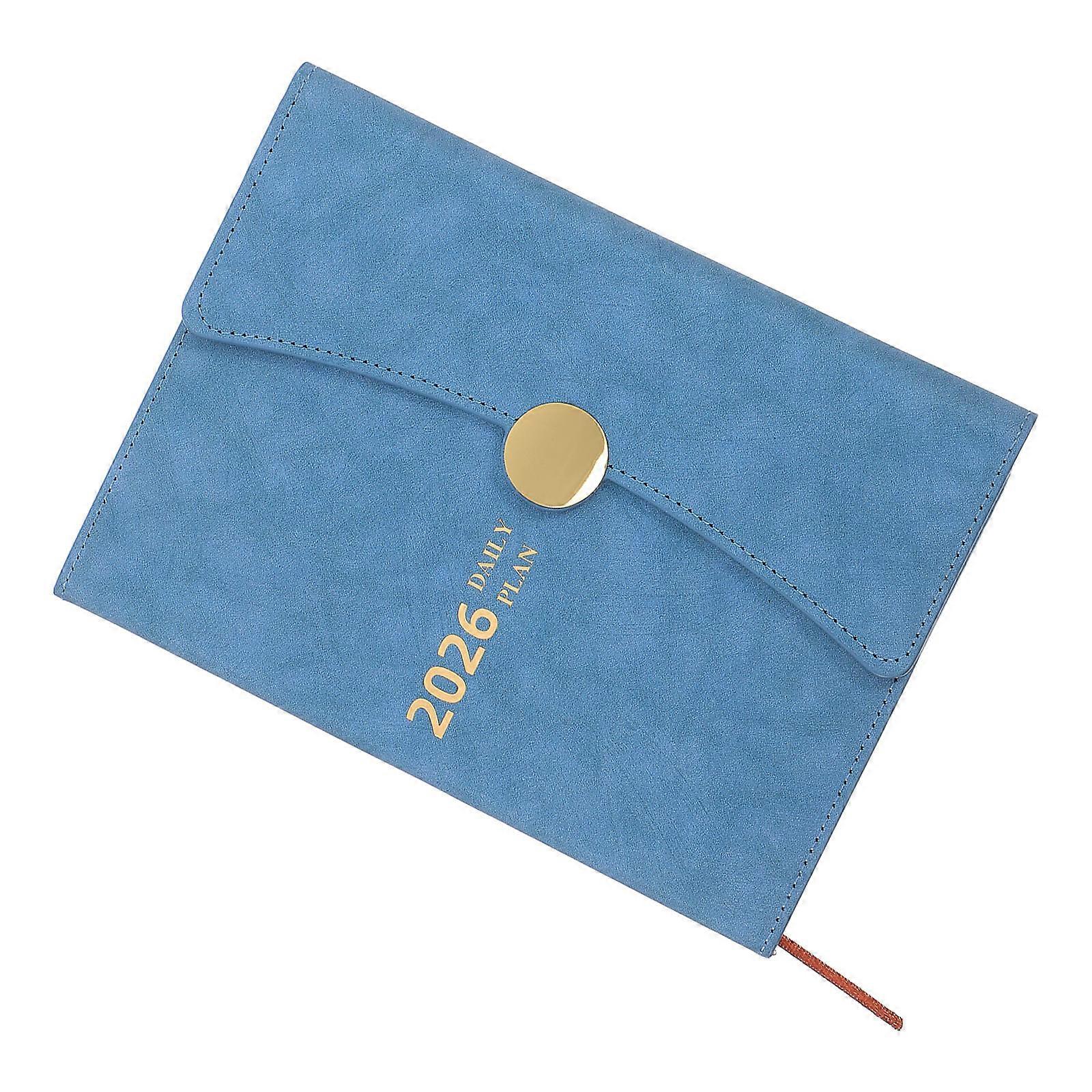 Task Planner Notebook for Writing Use Sky-Blue PU Cover