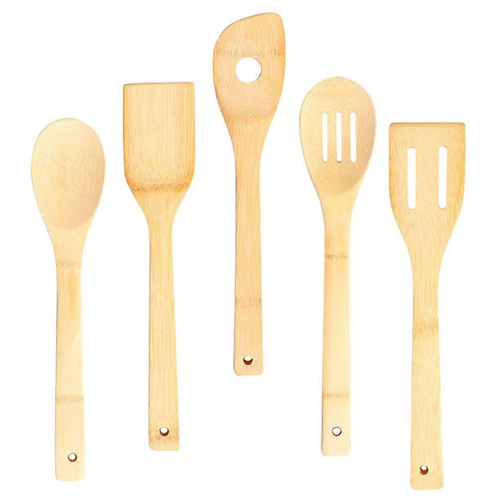 Cookware Set Bamboo Kitchen Utensil for Cooking Use 5Pcs Multipurpose