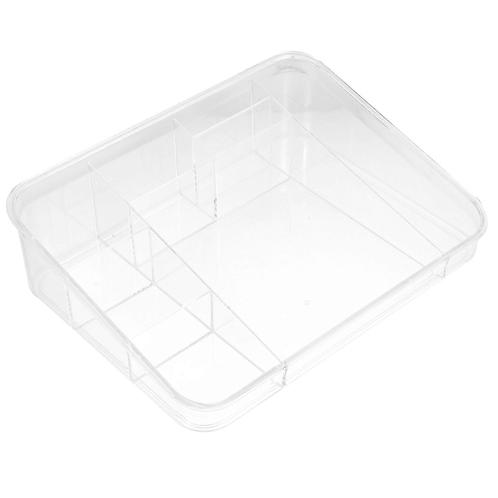 Clear Makeup Box Makeup Storage Box for Storage 4Pcs Compartment Holder