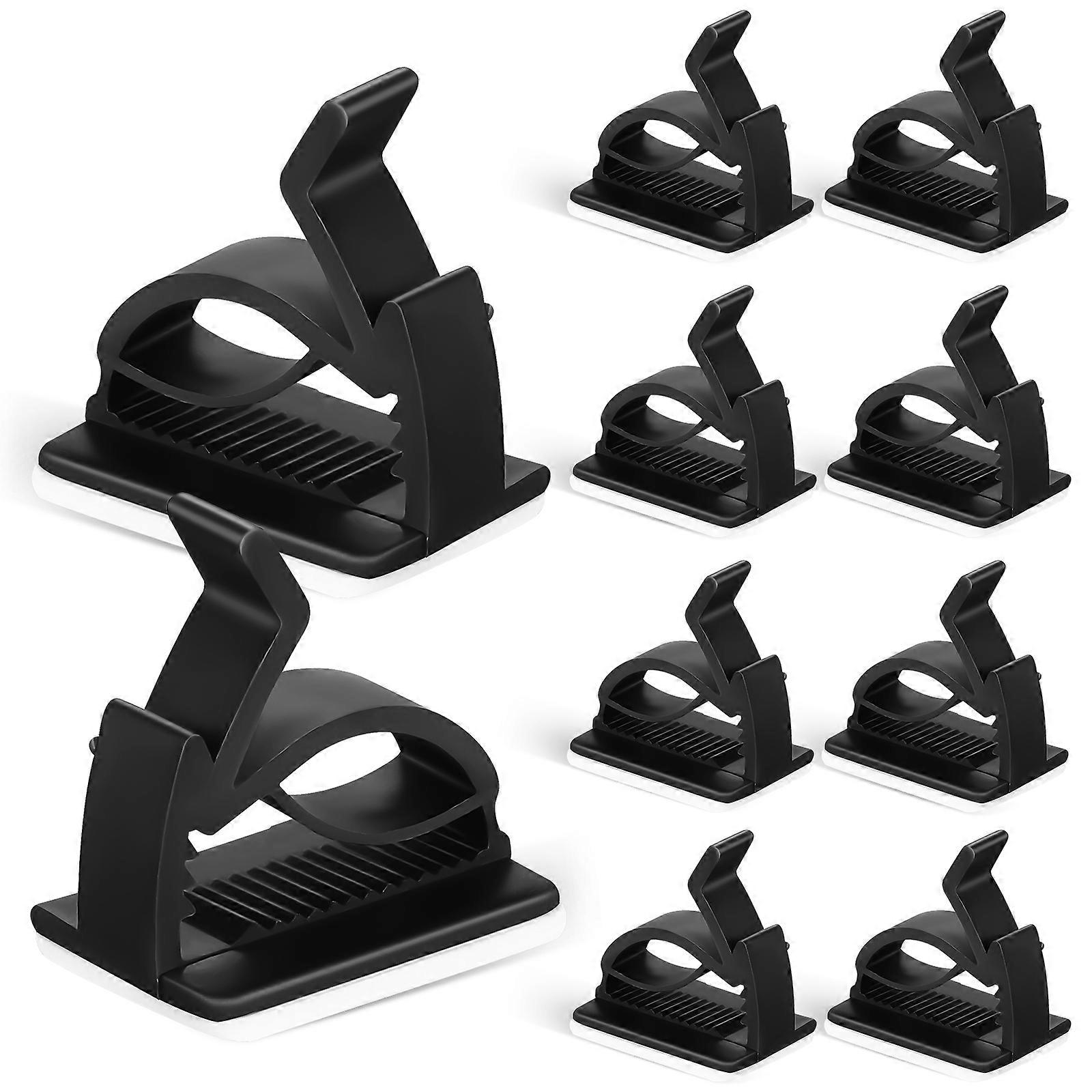 Cord Keeper Plastic Cable Organizer for Cable Management 10Pcs Black