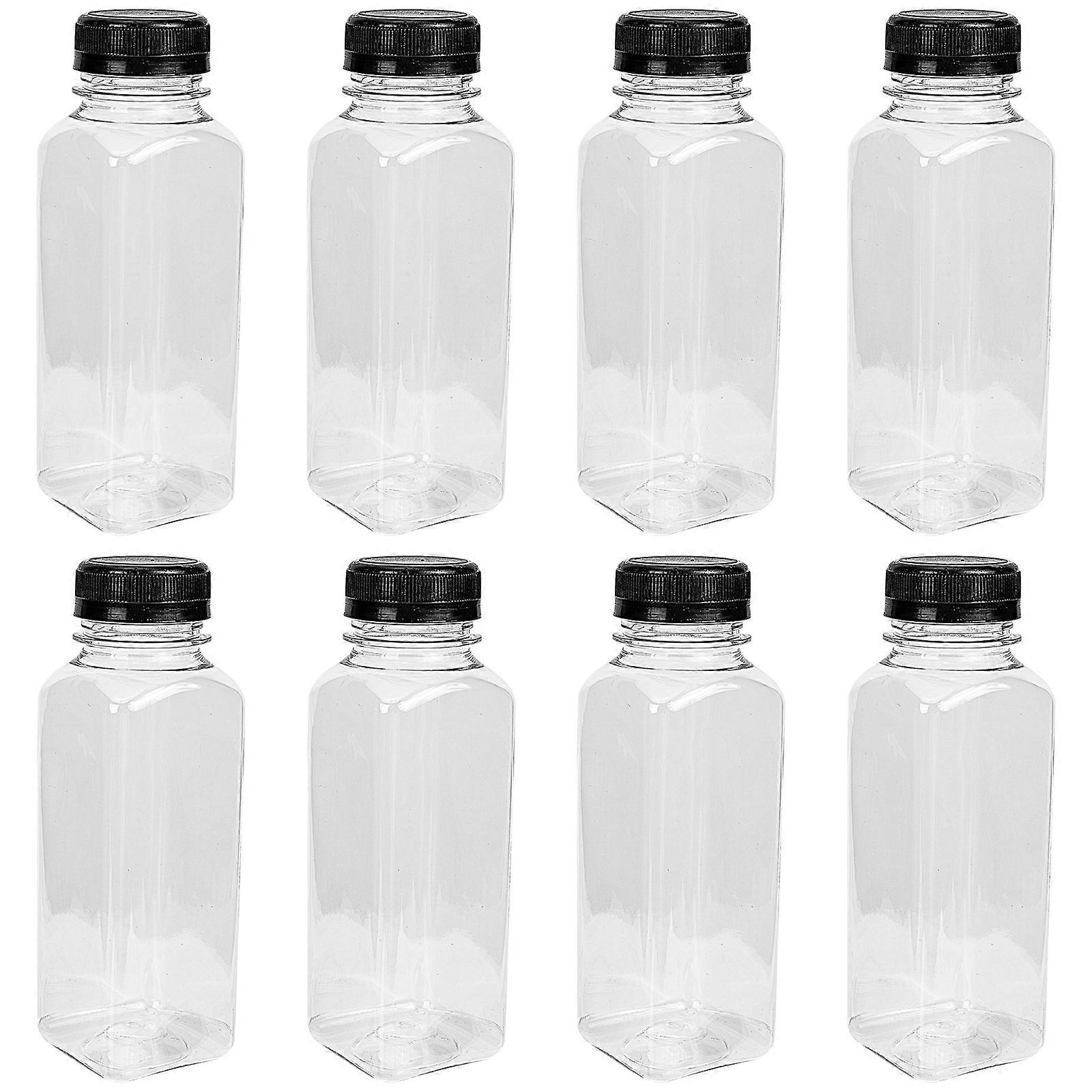 Beverage Bottle Practical Drink Bottles Assorted Color 300ML Reusable with Sealed Lid 8Pcs