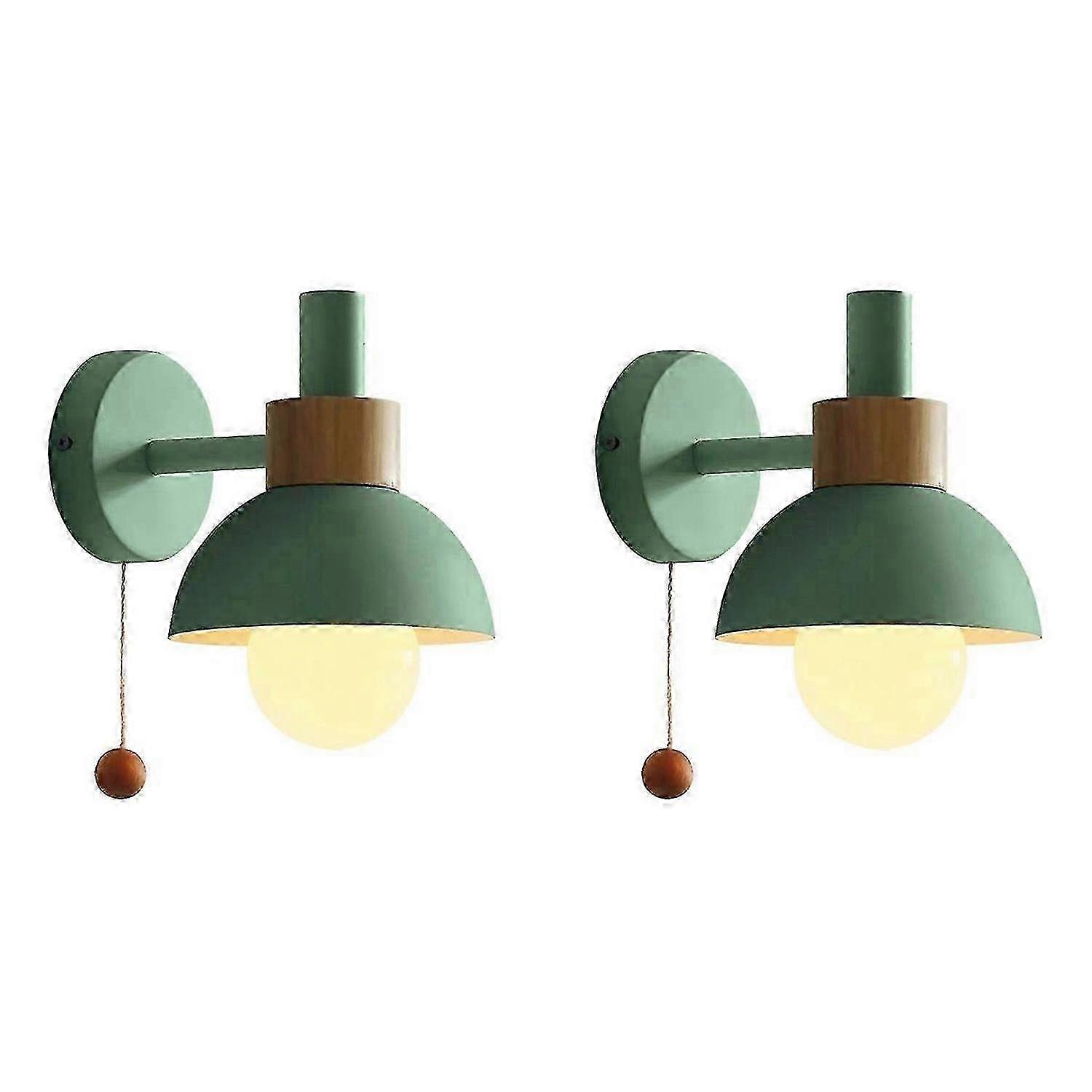 LED wall lamp with switch, wooden wall lamp B