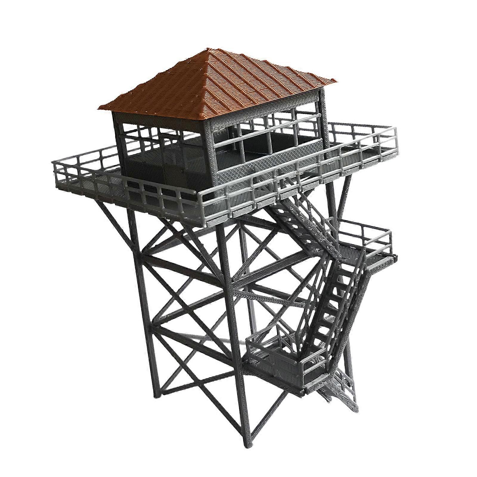 1/64 Lookout Tower Diorama Sand Table Layout Decoration Simulation Compact