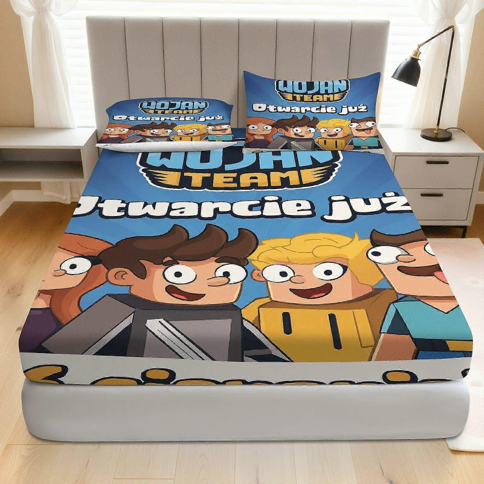 3pcs Character Game Fitted Sheet Three Piece Set